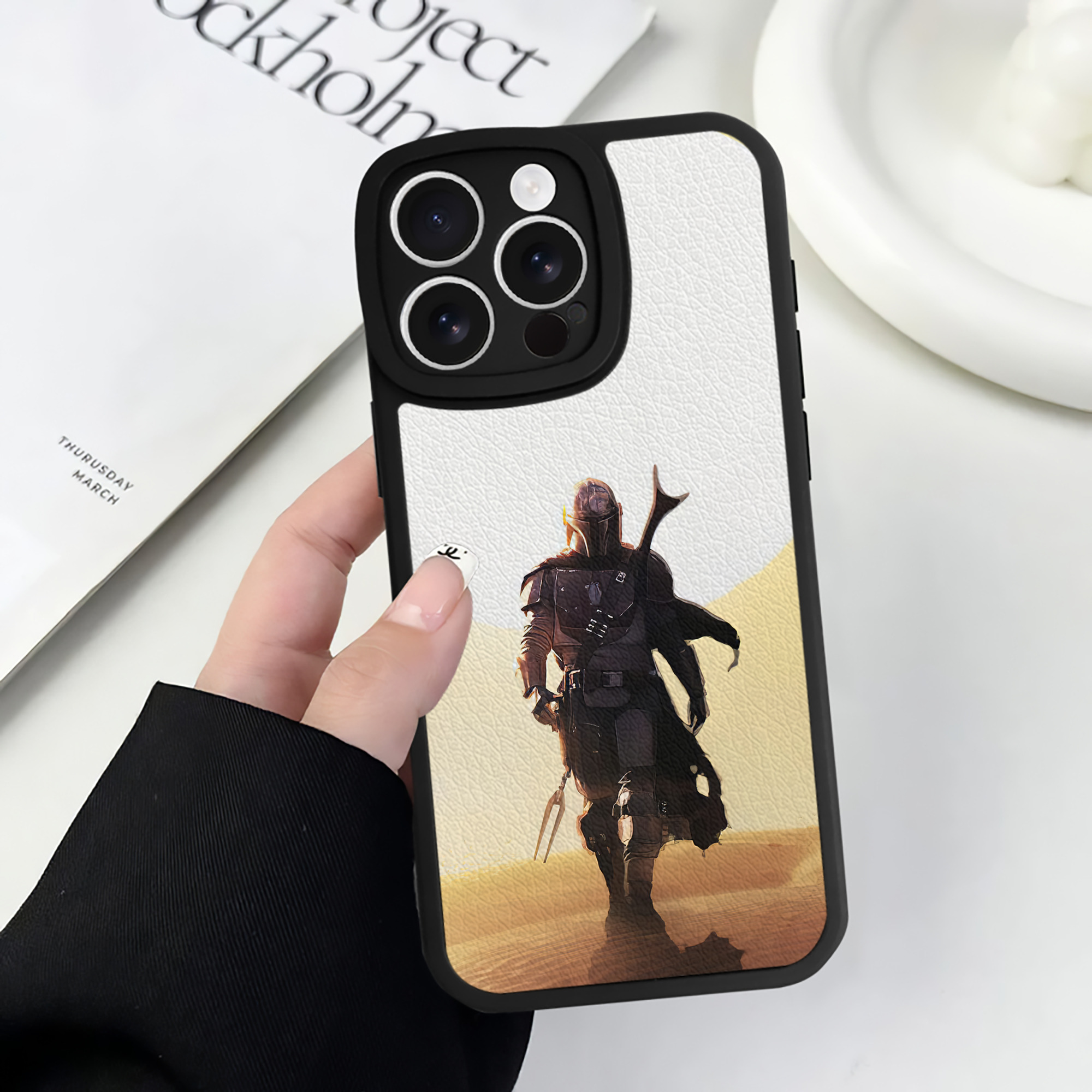 （画像用） スター・ウォーズ Star Wars 【iPhone 16シリーズ対応】シリコンスマホケース（レザー調） 材質：シリコン